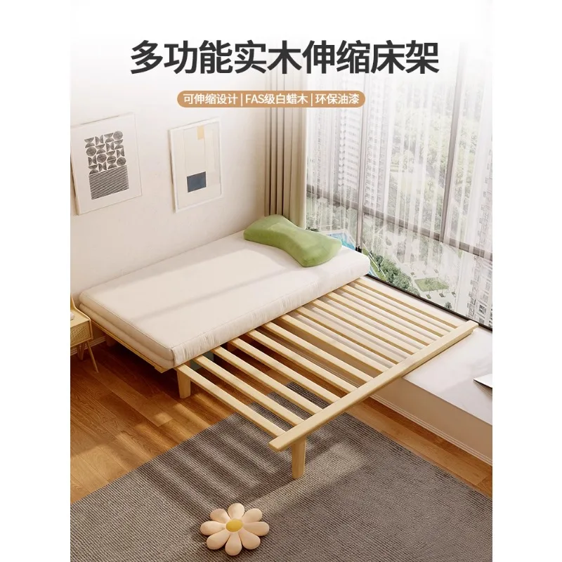 bay window sofa bed dual-purpose connecting splicing bed small apartment children\'s study telescopic pulling foldable transforma