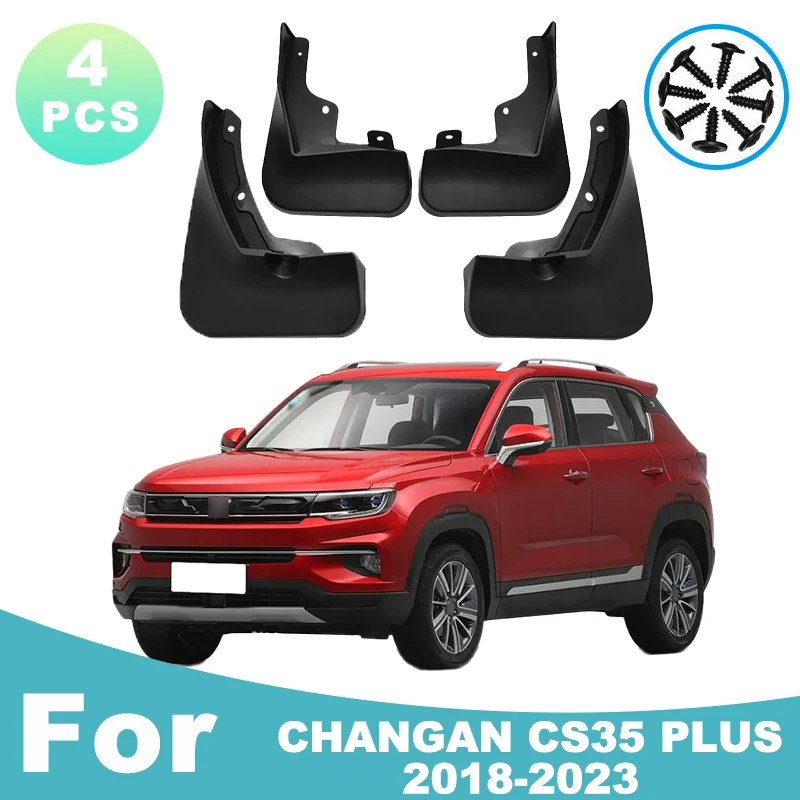 

For CHANGAN CS35 PLUS 2018-2023 2019 Automotive Tire Mudguard Waterproof Prevent Mud Splashing Car Mud Flaps 4pcs Accessories