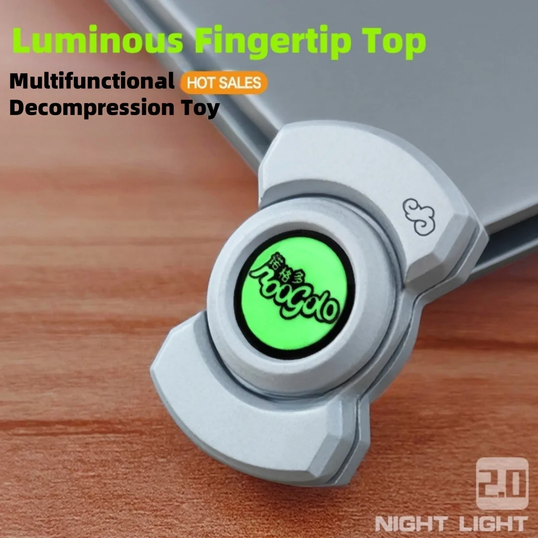 Stainless Steels 3 in 1 Fidget Spinner and Slider Combo with Click Button Metal Toy for Adult Stress Relief