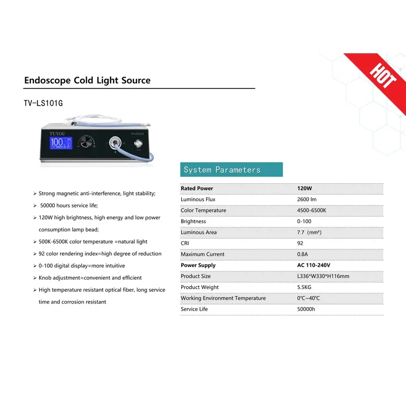 Cmos Sensor Medical Full HD Portable Tuyou Endoscopy for Urology Cystoscope Ureteroscope Made of Metal