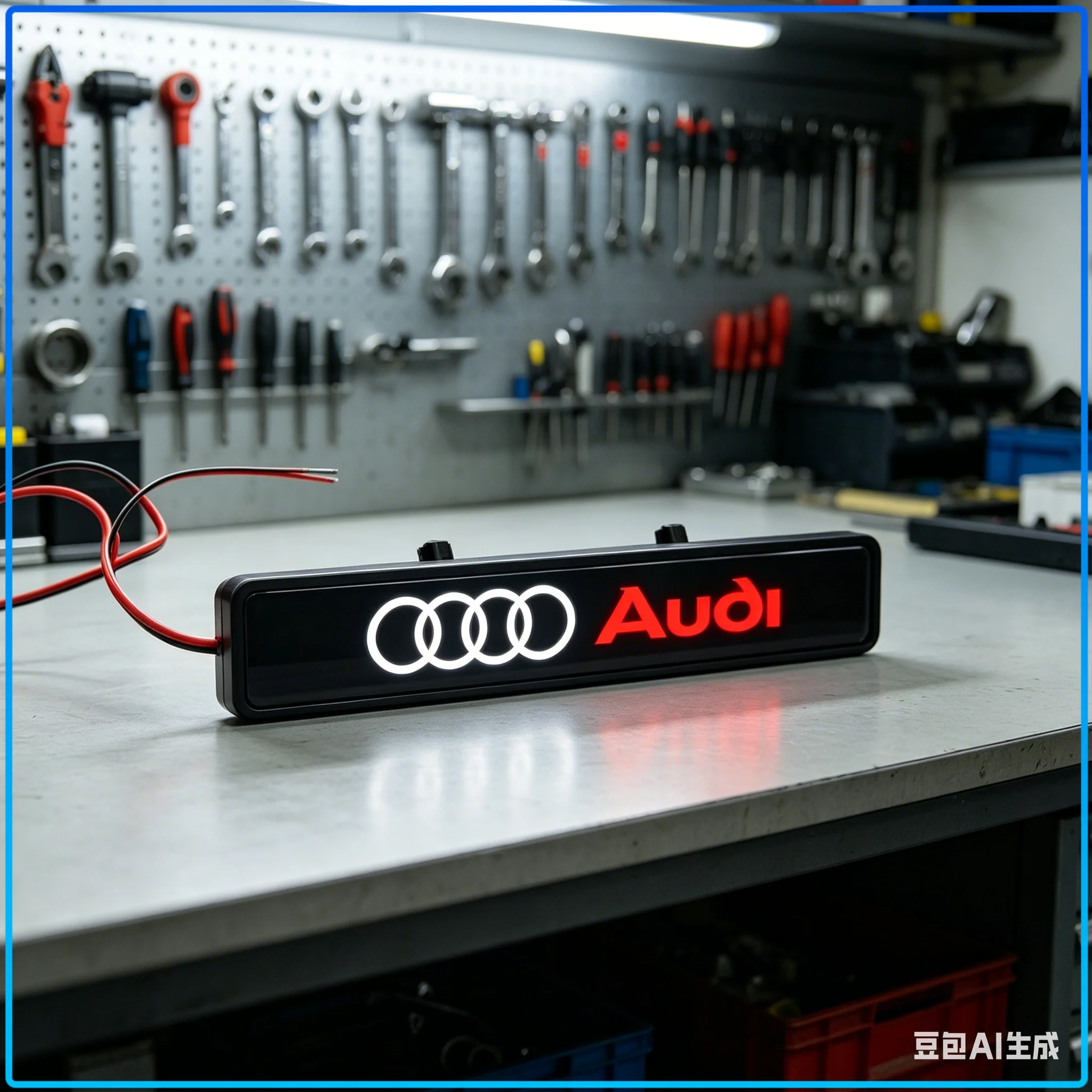 1Pcs Auto Front Grille Badge Car Head Grill Emblem LED Light For Audi A4 A3 A5 A6 A7 A8 Q3 Q5 Q7 Q8 B5 B6 B7 B8 B9 Q7 8P 8V 8L view 2