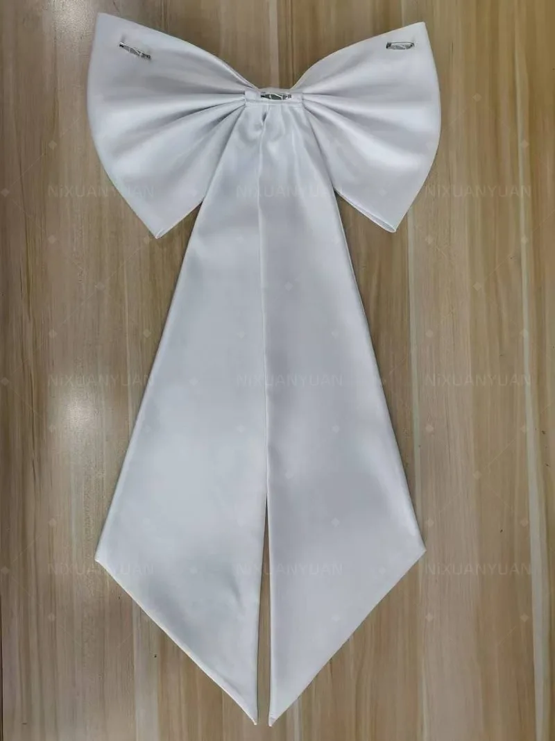 Braut-Satin-Schleife für Hochzeitskleid-Knoten, separater, abnehmbarer langer Satin-Knoten-Kleidergürtel