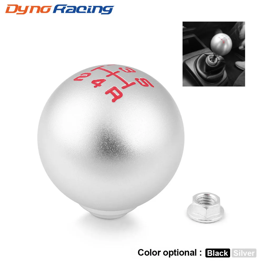 Racing 5 SPEED M10 * 1.5 gałka zmiany biegów kształt kuli samochodowej głowica zmiany biegów klasyczna aluminiowa głowica przekładni do modeli Honda