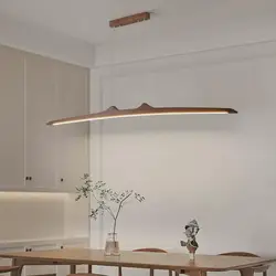 Walnut Restaurant Pendant light minimalist dining table vintage lighting fixtures living room bar counter LED long Chandelier