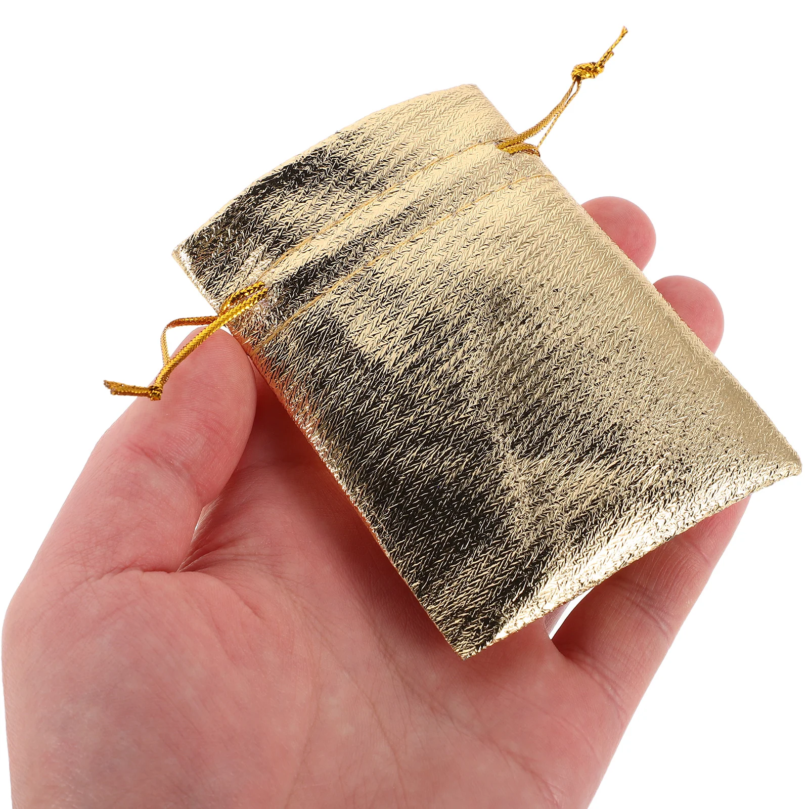 

50pcs Drawstring Gift Bags for Sweets Mini Holiday C y Fabric Gold Goody Treat Pouches Christmas Party Jewelry Storage