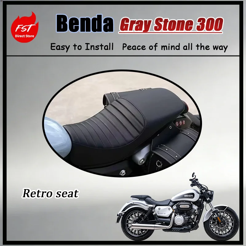 

For Premium Dual Seat for Benda Grey Stone 300 Chinchilla 300 QJMotor Flash 300 Long Distance Comfort Motorcycle Seat Cushion