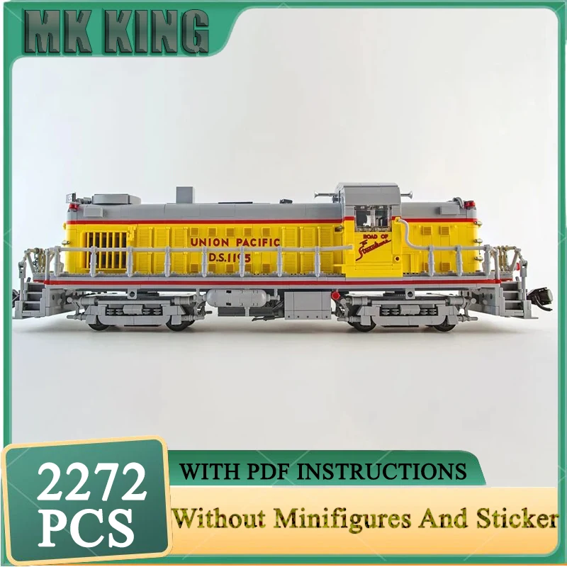 Moc Building Bricks 1:38 RS-2 Railway Train Series Model Technology Modular City Car Series Blocks Construstion Assembly ToyGift