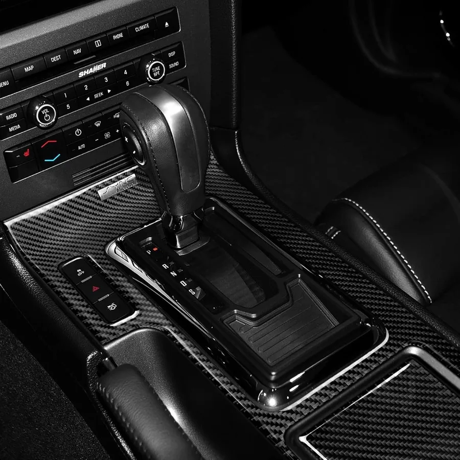Accesorios de ajuste Interior de fibra de carbono Real Premium para Ford Mustang GT Shelby 2009 2010 2011 2012 2013 2014 Panel de cambio de marchas