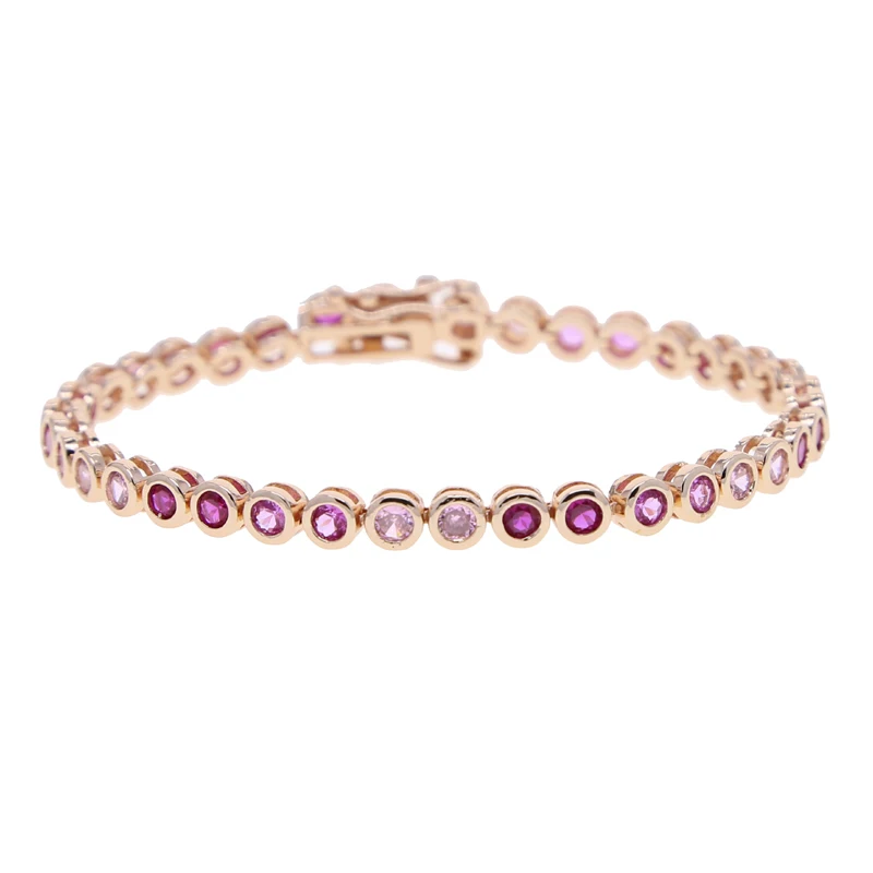 Verschiedene geformte geometrische Lünette Zirkonia 5A CZ Tenniskette Armband klassische Mode Damen Schmuck