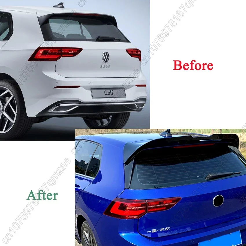 Rear Spoiler Wing Tail Trunk Splitter For VW Golf 8 MK8 GTI GTD R TSI TDI 2020-2023 Second Generation Odinger Style Roof Spoiler