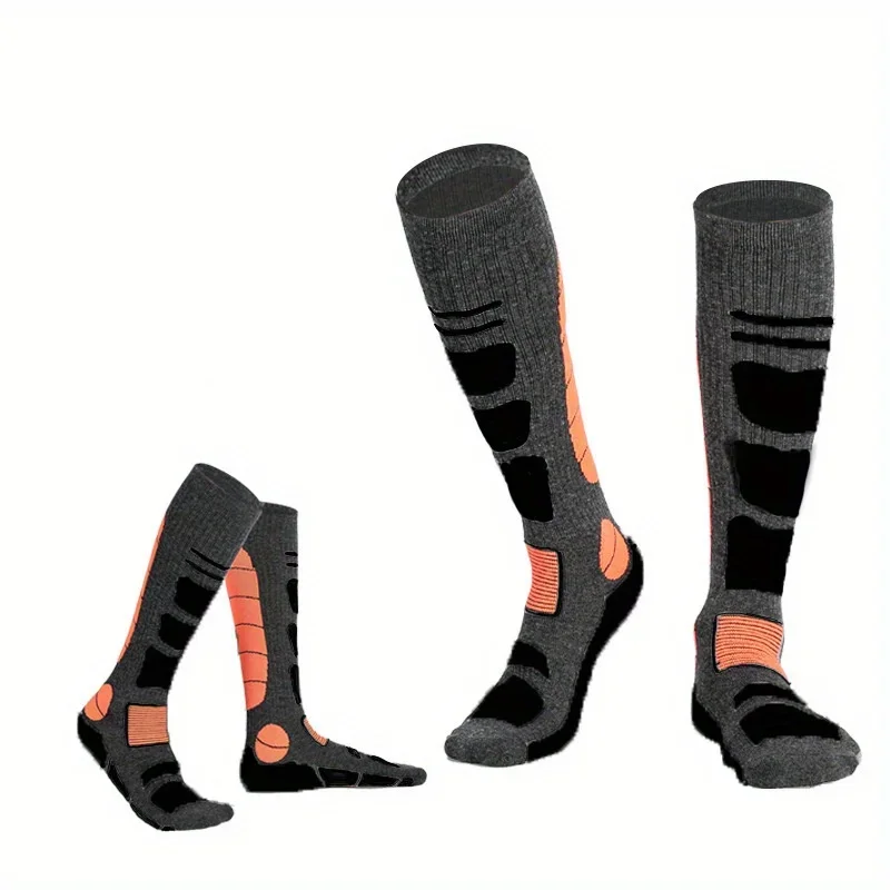 

1 Pair of Unisex High Top Ski Socks, Essential for Snow Mountain Hiking and Skiing, with Strong Wrapping Ability