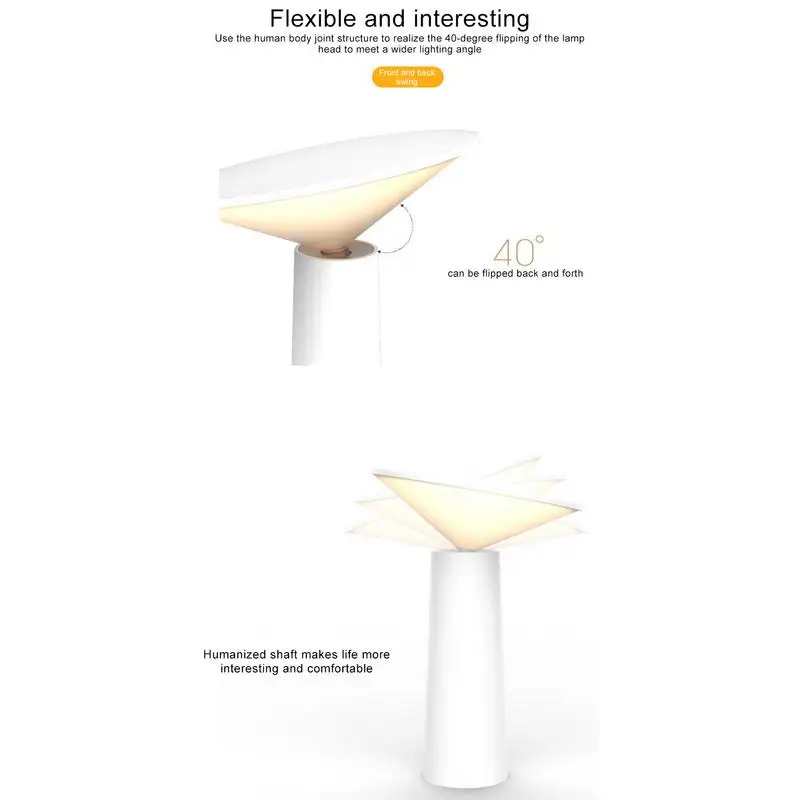 Wireless Table Lighting Adjustable Nightlight Movable USB Charging 3 Color Temperatures Intelligent Ambient Decorative Lighting