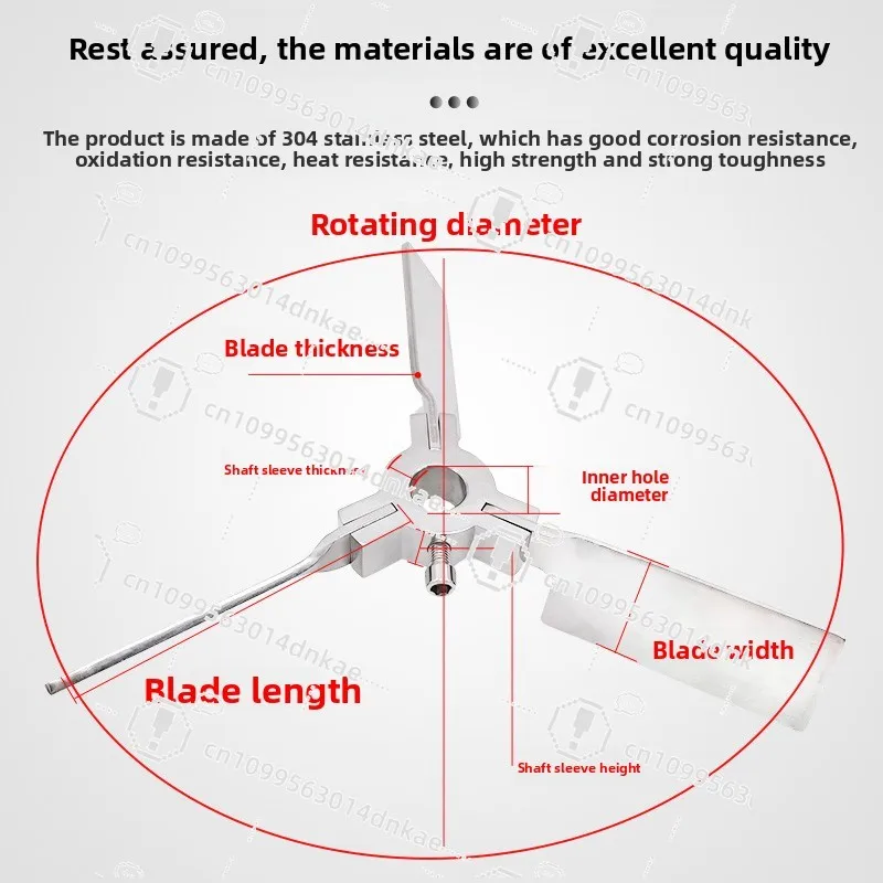 Mixer 304 Stainless Steel Blade Agitator Impeller Umbrella Telescopic High-speed Unfolding Folding Impeller Customization