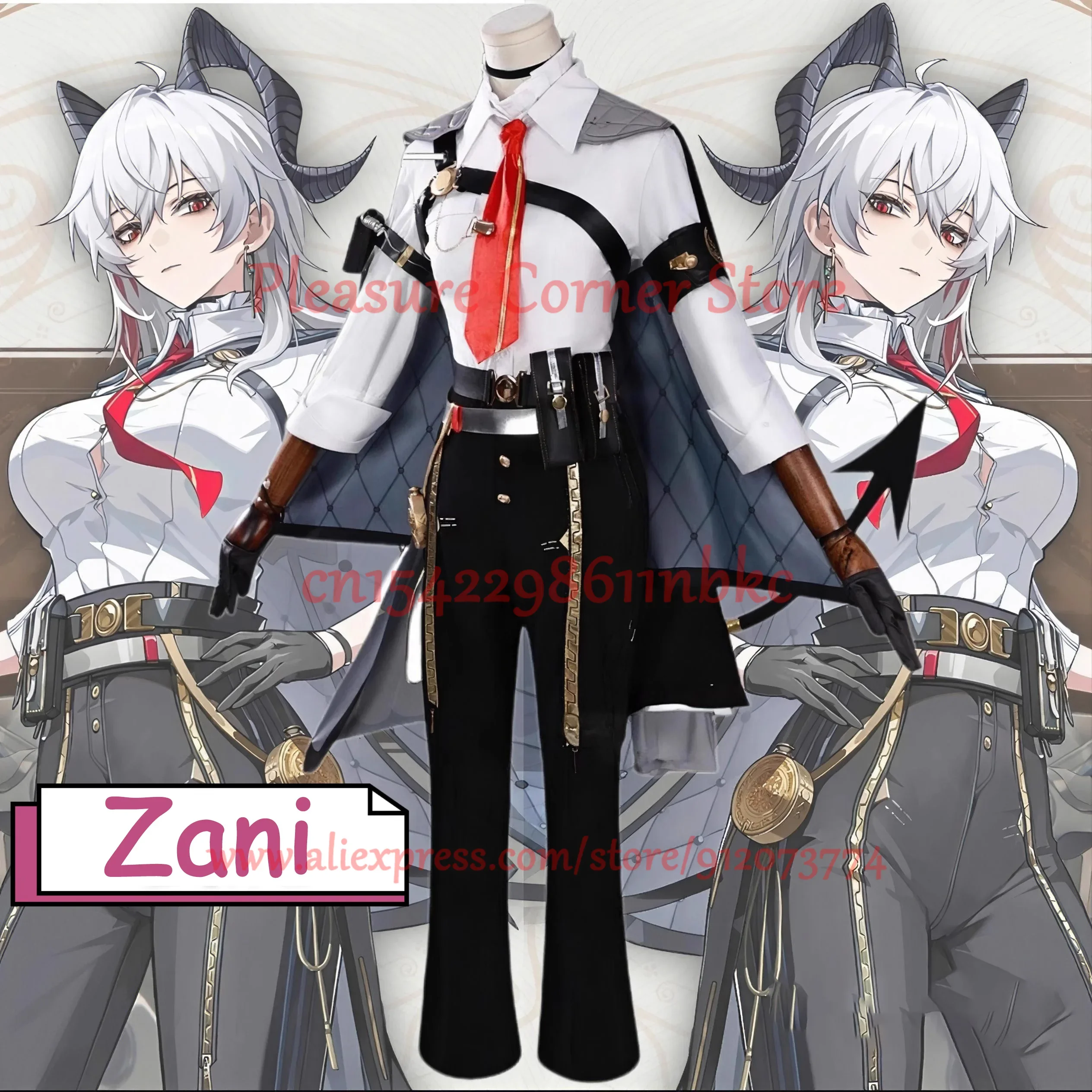 

CosplayGame Wuthering Waves Zani Cosplay Costume Outfit Carnival Halloween Zani Cosplay Full Set Wig Shoes Role Play Suits Props