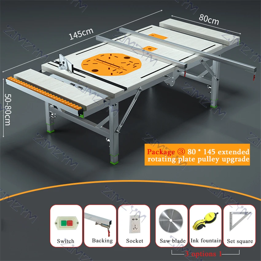 Établi de travail de calcul multifonctionnel, table de scie de travail de calcul, table de scie de levage pliante portable, décoration de bricolage