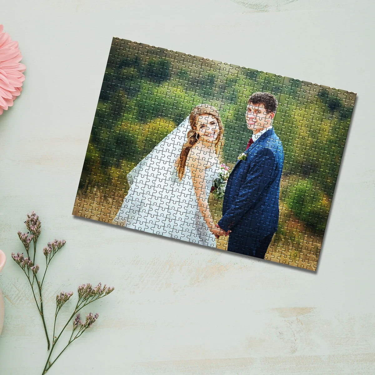 35/300/500/1000pcs Personalized Custom Photo Puzzle Couple travel photos Personalised Decompression Puzzles Love Gift