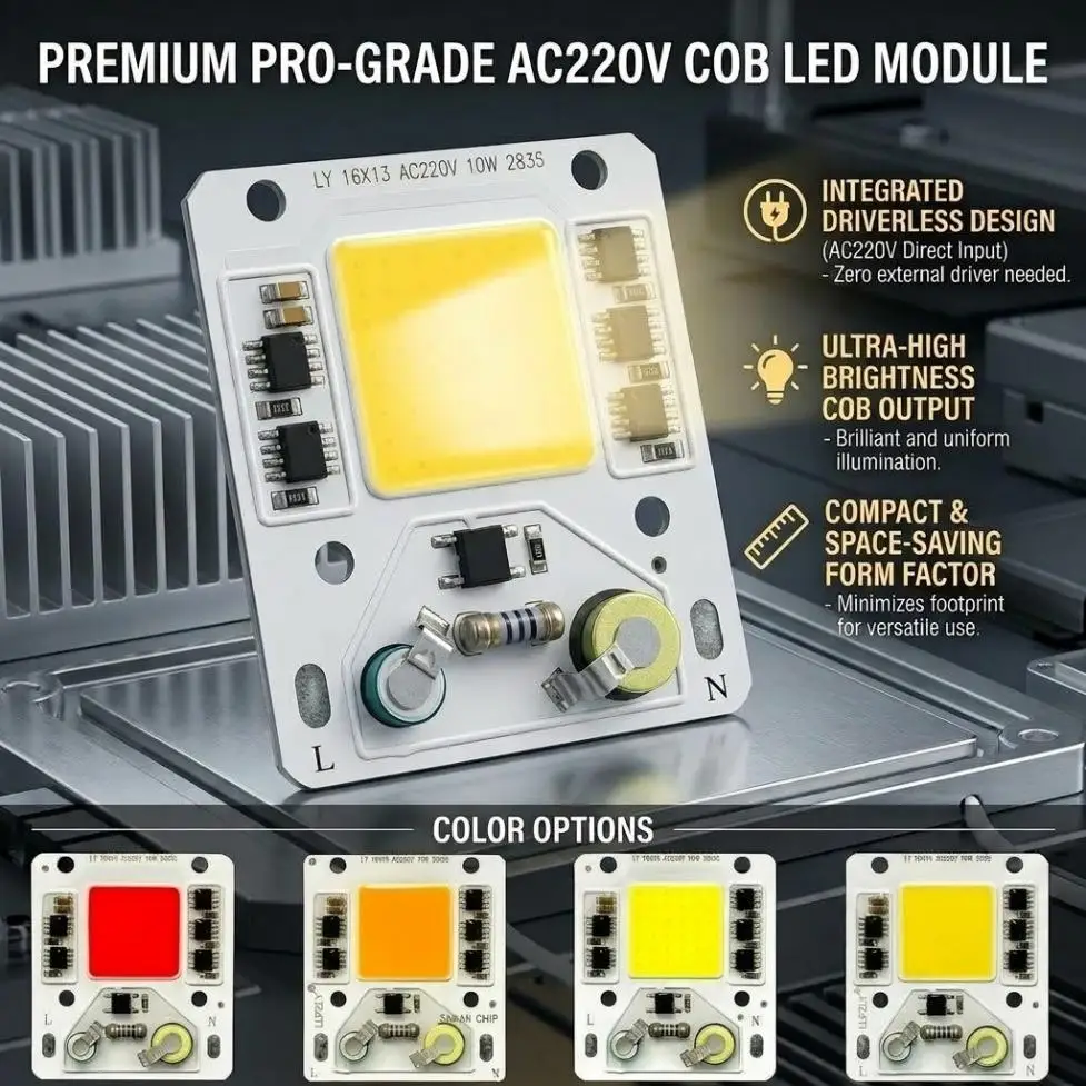 Image of 1/2/4/6/8/10 Stück AC220V 50W COB LED-Chip-Lampe Smart IC Lichtquelle Ohne Treiber für DIY Flutlicht Scheinwerfer Außenbeleuchtung