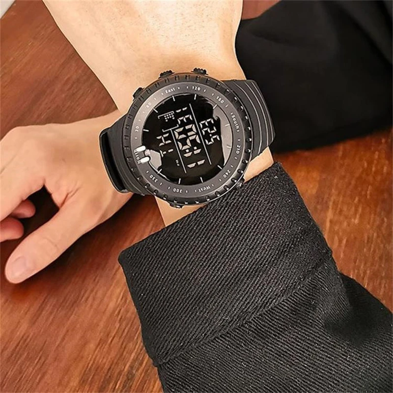 Outdoor Sport Digital Watch Men LED Electronic Watch Running Stopwatch Military Electronic Male Student Clock WristWatch 7005