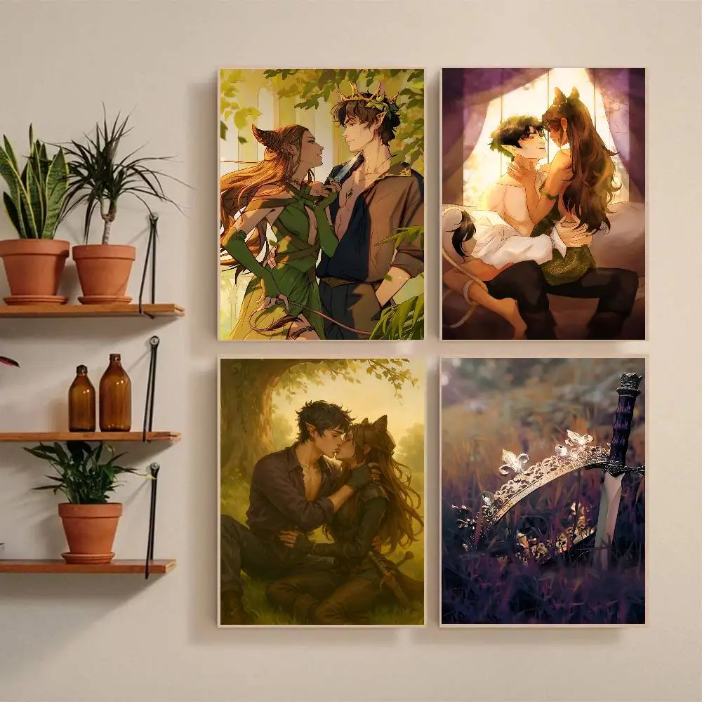 Novels The Cruel P-Prince J-Jude And Cardan Poster Self-adhesive Art Waterproof Paper Sticker Coffee House Bar Room Wall Decor