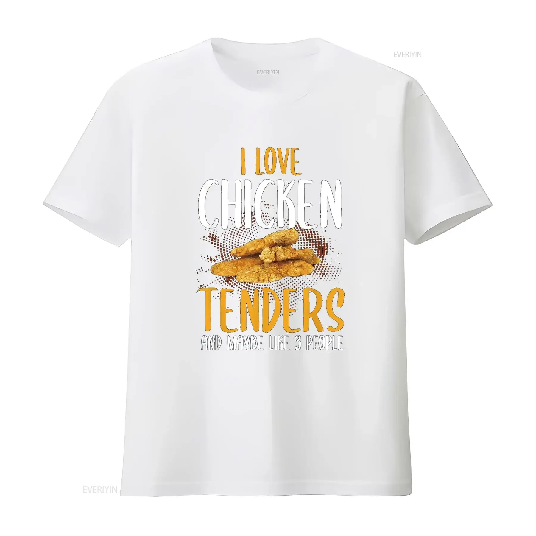 تي شيرت Chicken Tenders تي شيرت ساخر مقلي عاشق عتيق مغسول أنيق مريح برسومات ناعمة