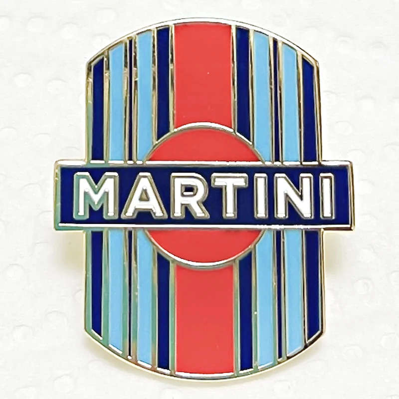 Martini enamel pin cocktail logo metal badge brooches Hat Jewelry Accessories Collectibles