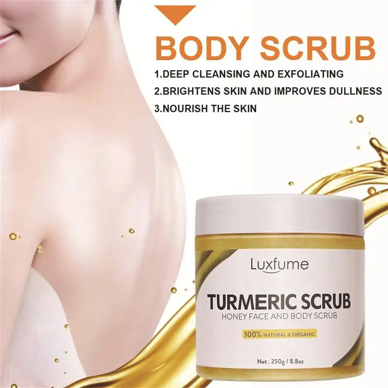 Turmeric Face Body Scrub Brightening Exfoliating Organic Face And Body Ginger Turmeric Body Scrub Whitening Scrub Deep Cleansing