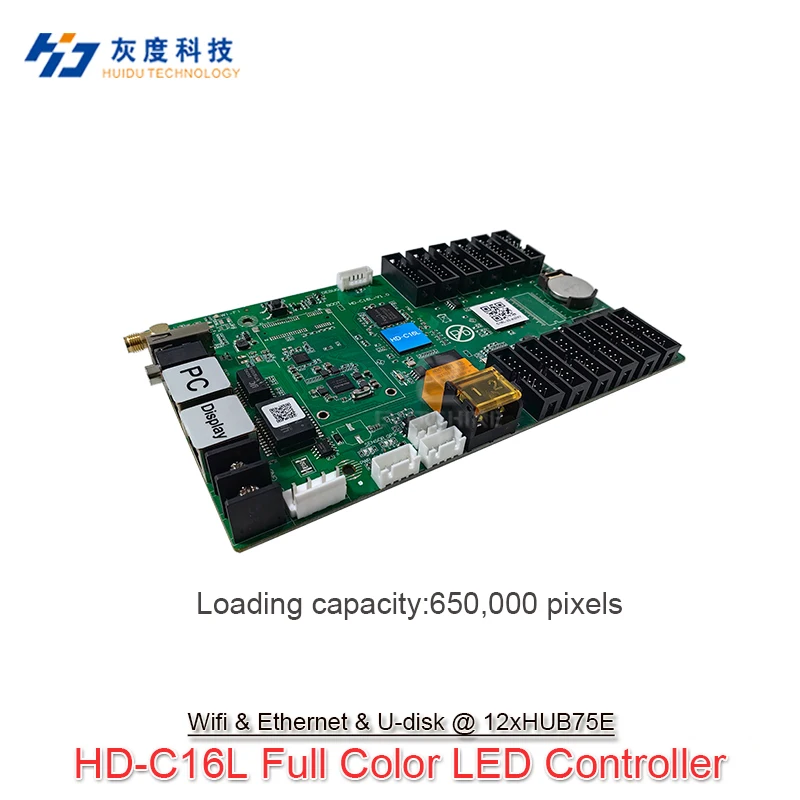 Huidu-HD-C36 C36C de Asynch, pantalla LED a todo Color, tarjeta de Control Wi-Fi, compatible con el más amplio 8192, el más alto 1024, Control por