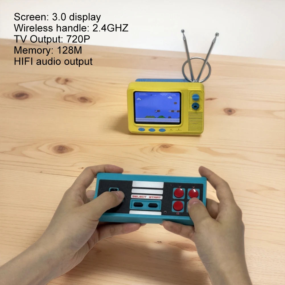 GV300S Classic Retro TV Games Console 3.0inch Screen TV Video Games Player 339 C3 Games with Mini Pocket Gamepad for Kids Adult