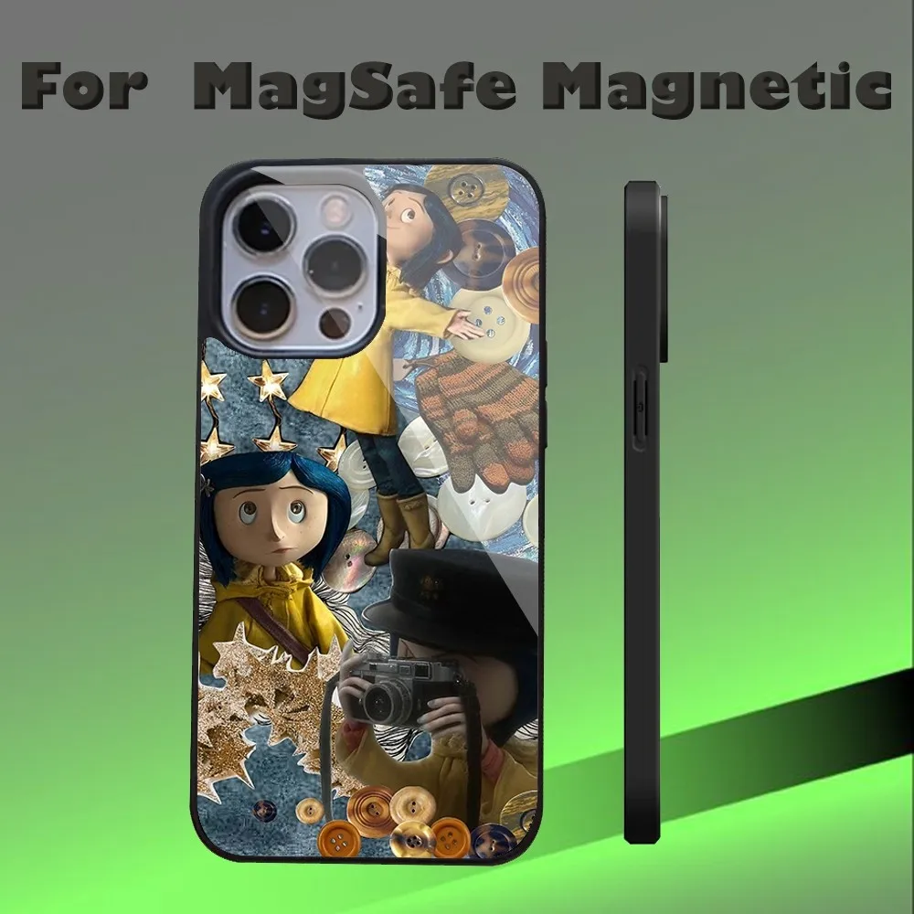 C-Coraline And The Magic Door Phone Case For IPhone 16151413 Pro Max 11 12 Mini Alex Mirror For Magsafe Wireless Charging Cover