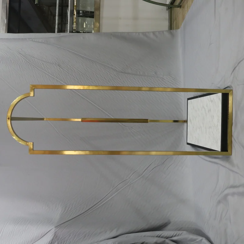 Custom Gold Metal Vestuário Rack, Vestuário Display Stand, Pendurado Trilho, Boutique