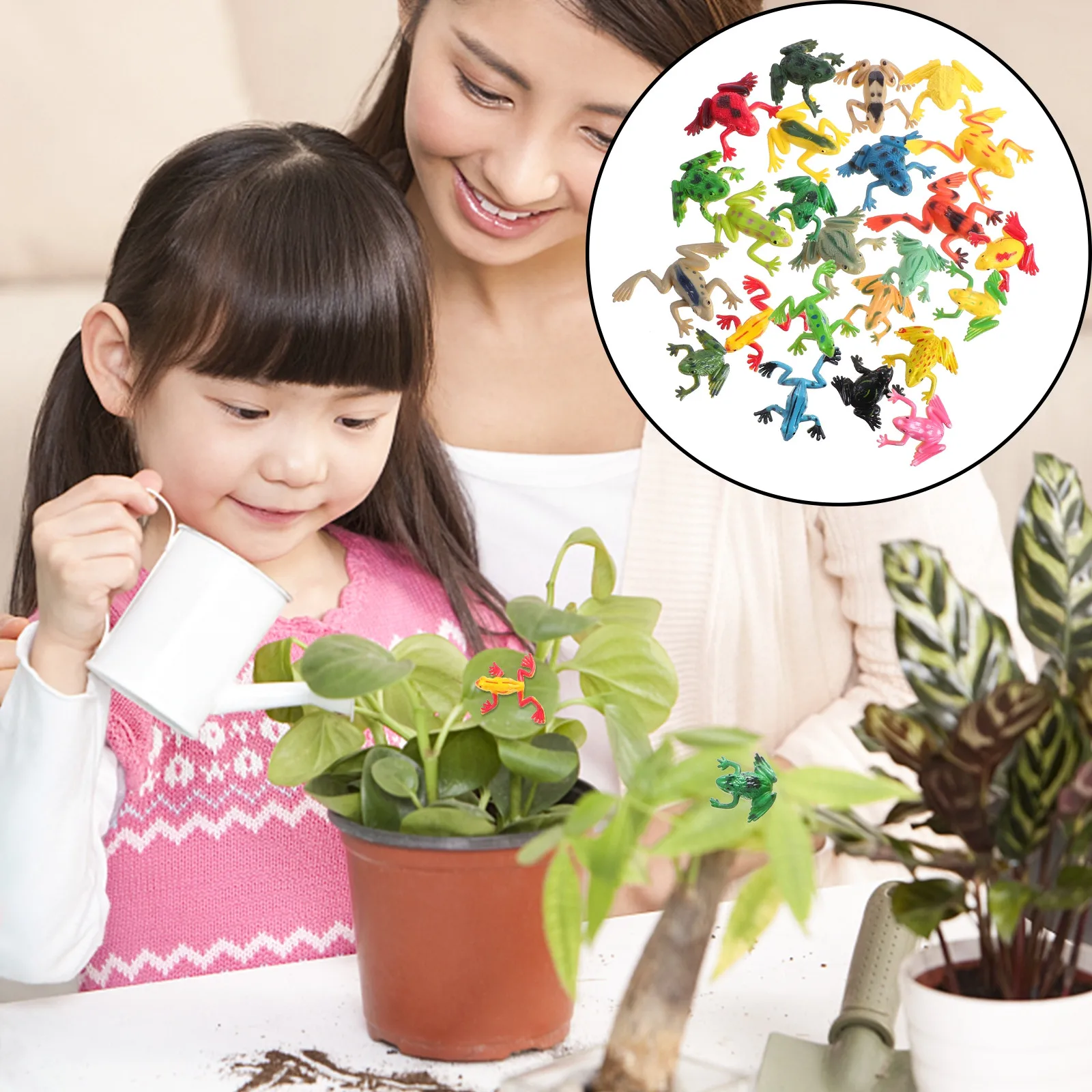 

24 шт. текстурированных фигурок лягушек с гладкой неровной поверхностью из ПВХ, мини-фигурки лягушек для детских игр в воде, украшения аквариума, декора сада