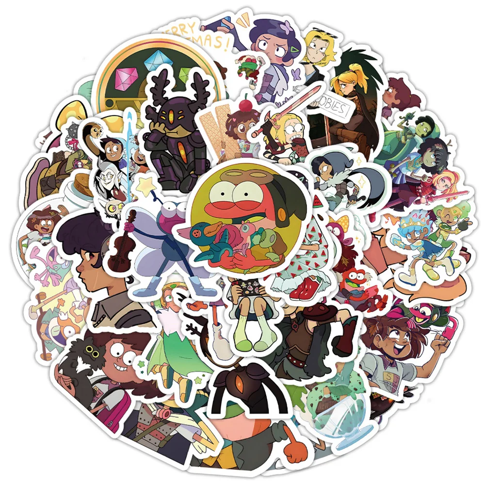 10/30/60pcs Disney Cartoon Amphibia Graffiti Stickers Decals Laptop Luggage Phonoe Suitcase Motorcycle Car Anime Sticker Kid Toy