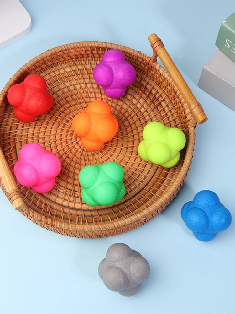 Balle d'entraînement d'agilité de balle de réaction hexagonale pour le basket-ball Football enfants adulte Coordination réflexe sport Fitness balle d'entraînement