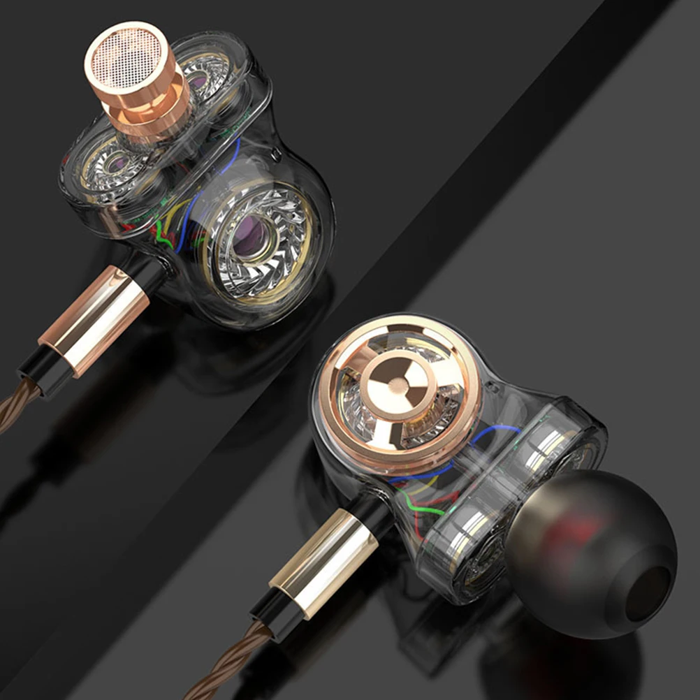 

6 Driver In-ear Gaming Headsets Wired Earphone Unit Earbud Sports Metal 35mm Braided Wire Earpiece Gaming Headphones Audio Video