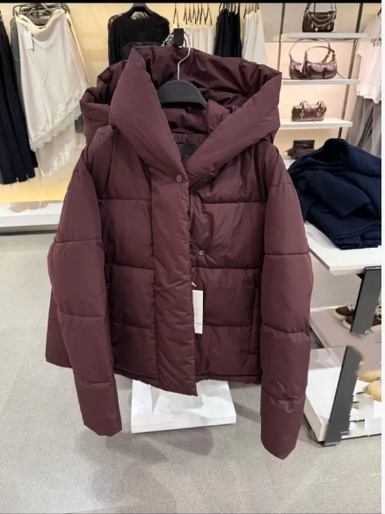 

Новое зимнее поступление, женское хлопковое джемтовое пальто Thiened ort с капюшоном, водонепроницаемое ветрозащитное корейское пальто свободного покроя на молнии...