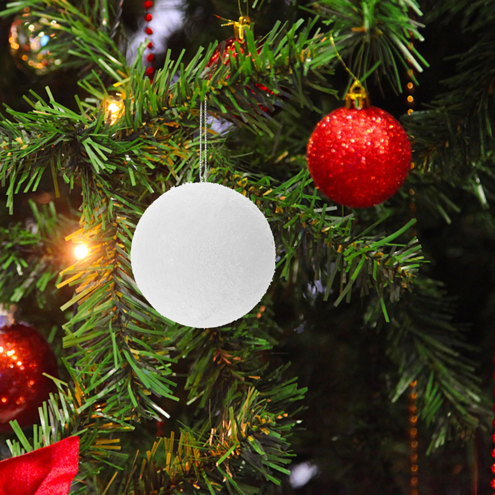 

18Pcs Christmas Decoration Foam Balls White Smooth Bauble for Xmas Tree Hanging Holiday Decor Balls Winter Party Supplies