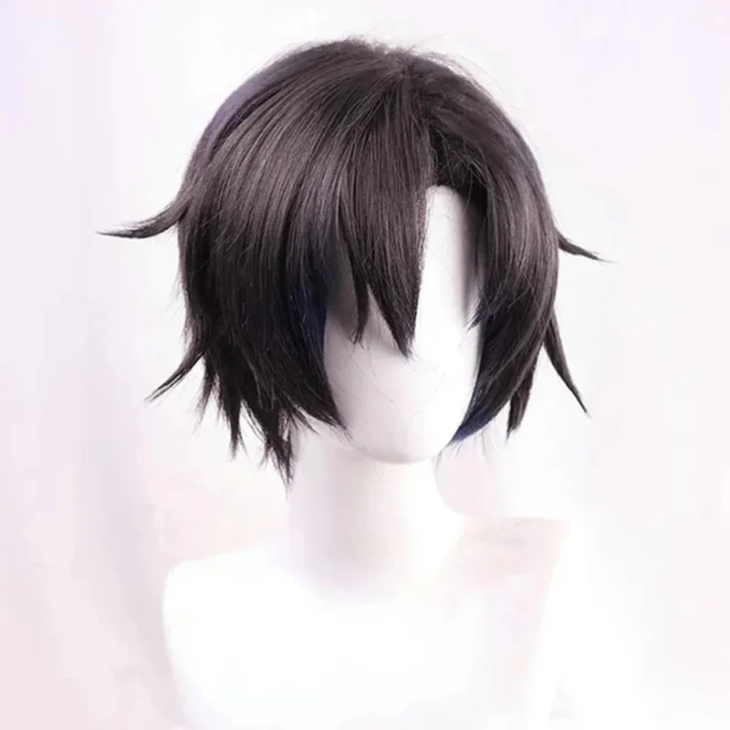 86 Anime Eighty Six Shin Cosplay Wig Captain Shinei Nouzen Short Dark Brown Hair Undertaker Party Role Play Props Free Wig Cap
