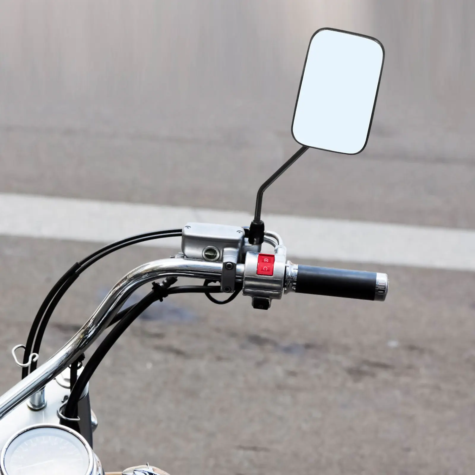 

1 Pair Reversing Reflective Motorcycle Rearview Mirrors Wide Angle Handlebar Mirror Replacement Scooter Mirror Universal Fit
