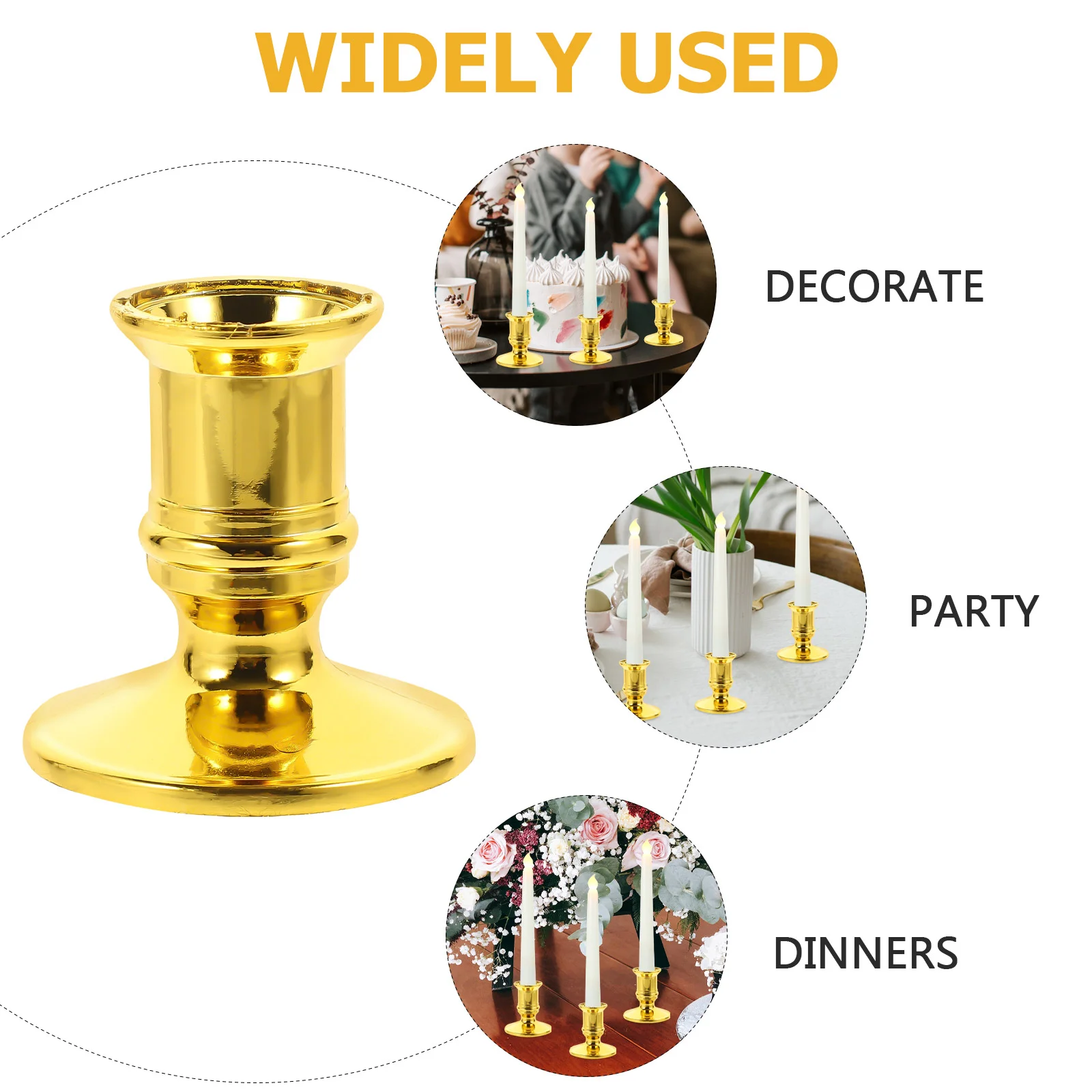 Window Taper Electronic Base Dining Table Wedding Candlestick Holders Gold Decor