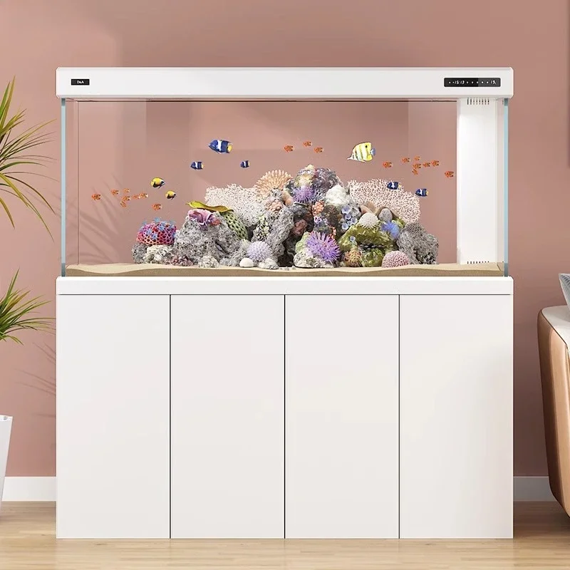

Nordic Creative Ecological Aquarium with Cabinet Self-Cleaning Bottom Filter Large Floor-Standing Fish Tank Pet Products FYFT​
