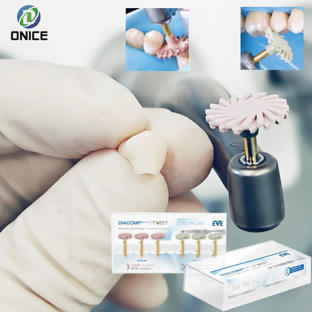 

Набор стоматологических алмазных полировщиков EVE Diacomp Plus RA342 для полировки стоматологического композита и шпона