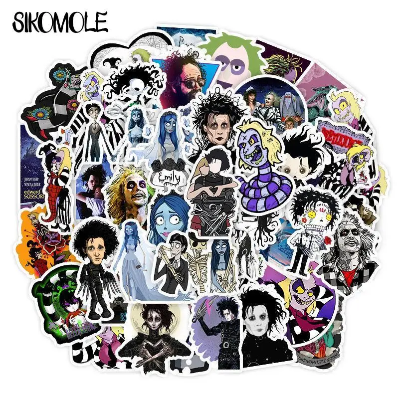 10/30/50PCS Tim Burton adesivi film classico Edward mani di forbice giocattolo fai da te skateboard laptop bicicletta decalcomanie adesivo graffiti