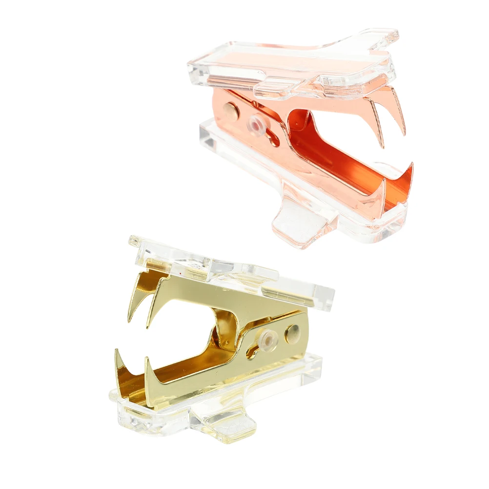 2pcs Portable Small Stapler Remover Mini Staple Removing Tool Office Supply Bulletin Board Staples Easy Carry Ergonomic Design