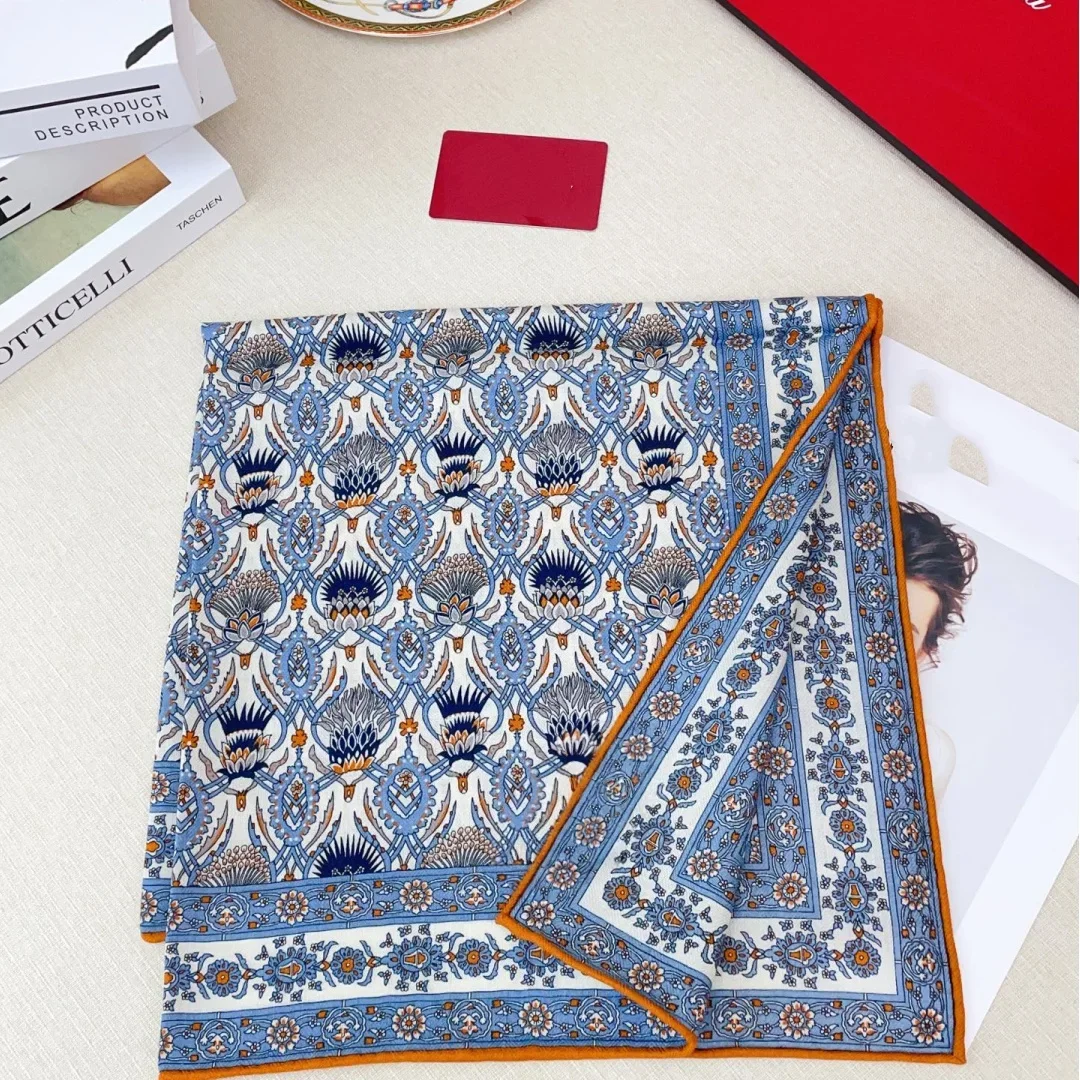 

Silk Compact Elegant Scarf 65Four-Season Nice Printed Influencer-Favorite Premium Stylish Artistic Versatile Unisex Holiday Gift