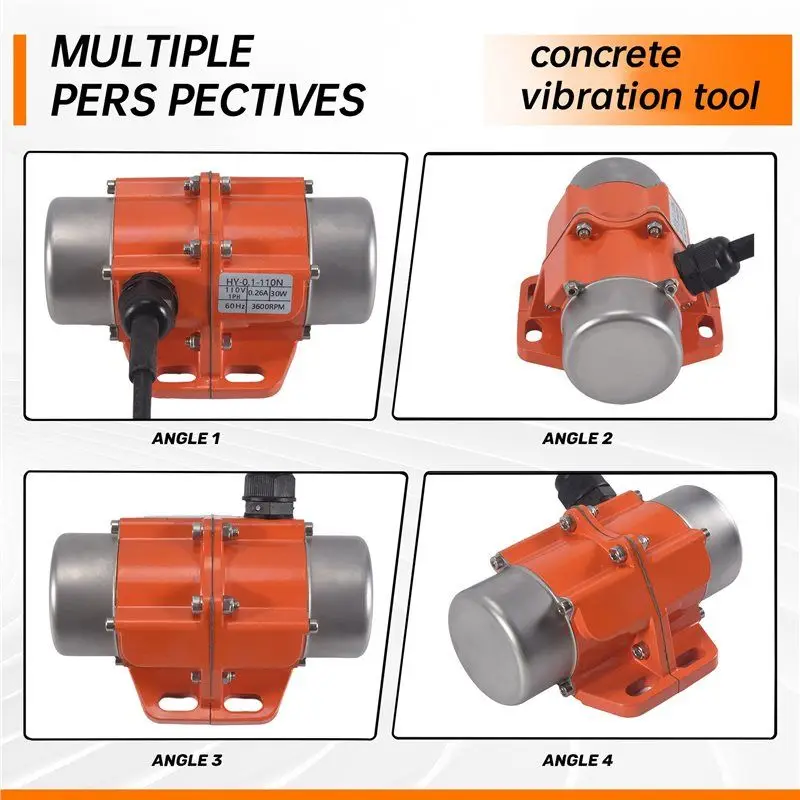 

Вибрационный двигатель A60z для бетона, 30 Вт, 110 В переменного тока, 3600 об/мин, с регулируемой скоростью, для вибростола, вилка стандарта США