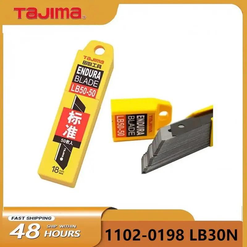 TAJIMA LB50-50N 18mm Spare Blade 50 Pieces 60° Angle L-Shaped Standard Replacement Sharp Endura Blade for Cutter 1102-0193