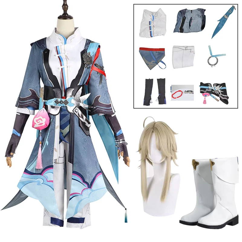 

Game Honkai Star Rail Yanqing Cosplay Costume Full Set Honkai Star Rail Uniform Cosplay Halloween Carnival Party Costumes Men