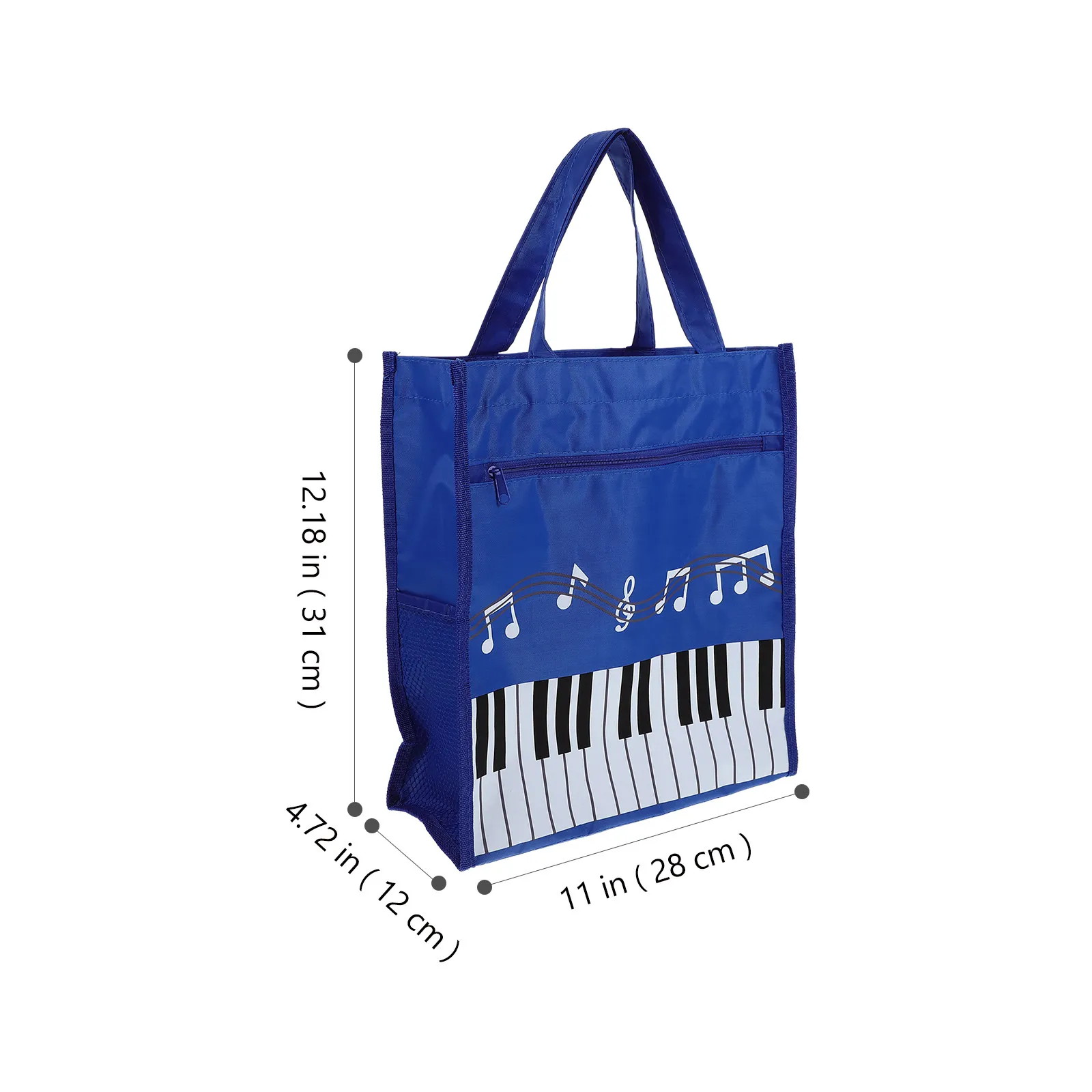 Tote Bag for Women Music Note Pattern Decorative Functional Large Capacity Double Layer Storage Bag for Music Books Keys