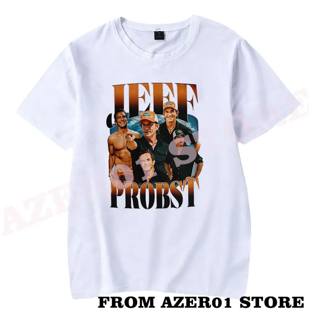 Jeff Probst Presenter Homage Merch T-shirt Print Summer Men/Women Streetwear Tshirt Shirt Short Sleeve Logo Tee