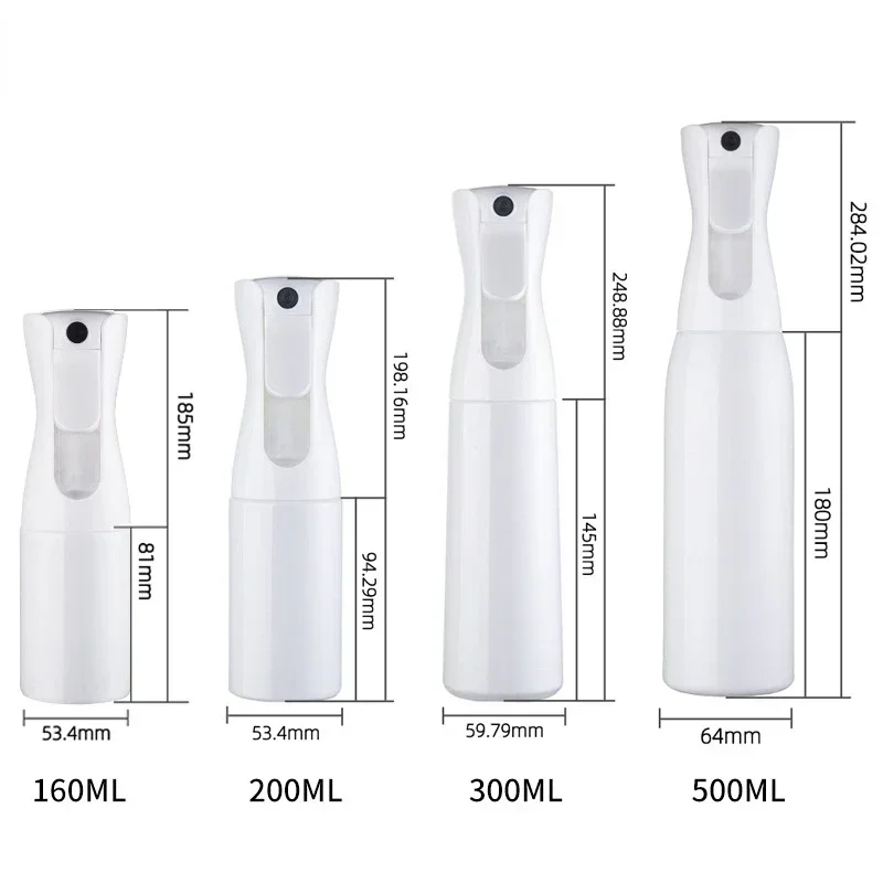 200/300/500ml High Pressure Spray Bottles Refillable Bottles Continuous Mist Watering Can Automatic Salon Barber Water Sprayer